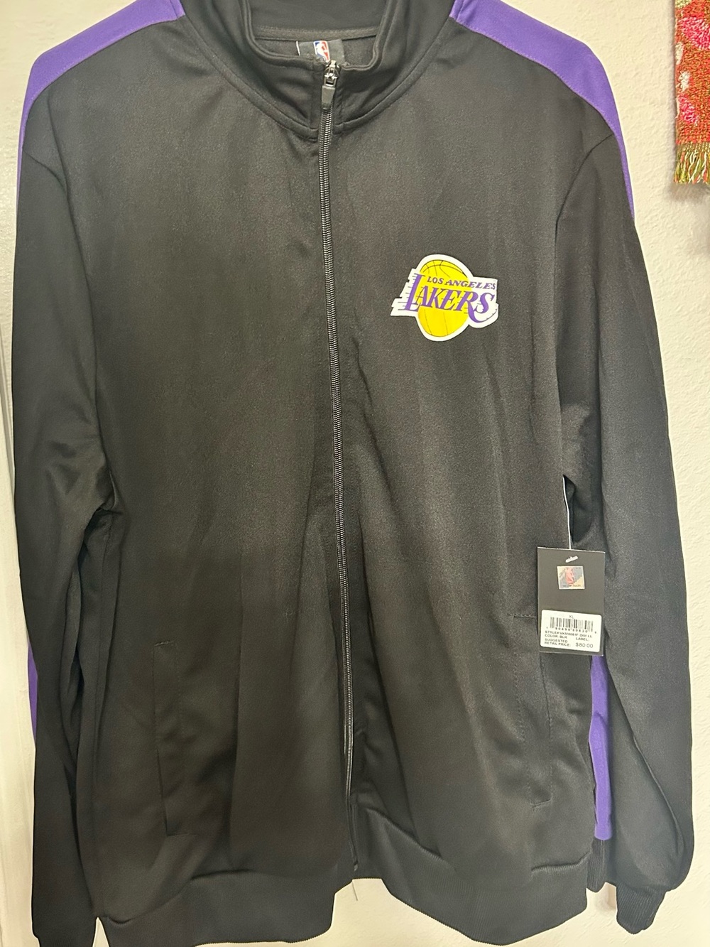 Black & Purple Full-Zip Jacket